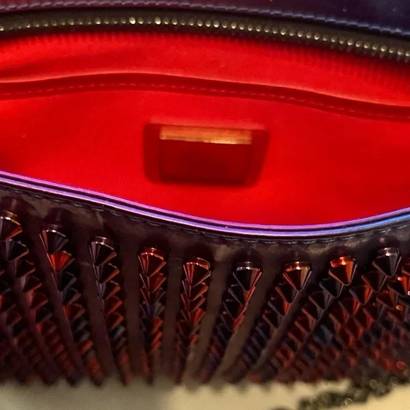 Christian Louboutin Loubiposh Panettone Spikes Crossbody Digital Rose Box Card+ - Picture 7 of 16